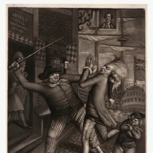 An English Jack-tar Giving Monsieur A Drubbing