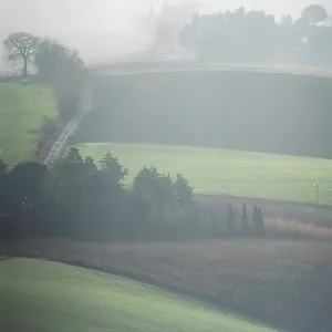 Countryside Print - Foggy Landscape in Macerata, Italy Countryside Print - Foggy Landscape in Macerata, Italy