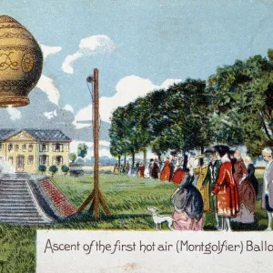 First ascent of Mongolfier hot air balloon, 21 November 1783