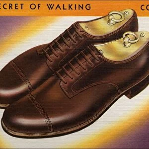Flexible Arch, The Secret of Walking Comfort Advertisement. ca. 1939, Flexible Arch, The Secret of Walking Comfort Advertisement