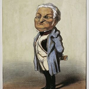 France, Paris, Caricature of Adolphe Thiers (1797 - 1877), politician