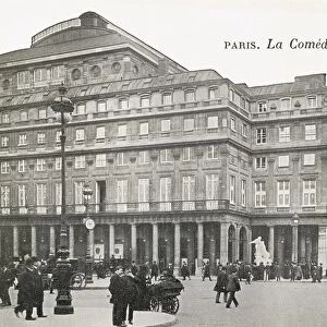 France, Paris, Comedie-Francaise at beginning of 1900s, postcard