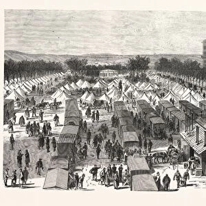 Franco-Prussian War: Tents and wagons-hospital on the Esplanade in Metz after the surrender