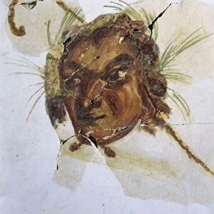 Fresco depicting head of god Pan from Acholla, Tunisia, 2nd century a. d