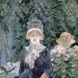 In the Garden 1883. Oil on canvas. Berthe Morisot (1841-1895) French painter