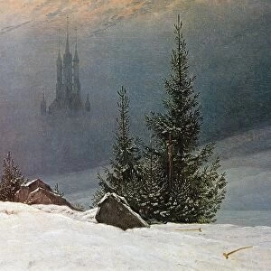 German Romantic artist Caspar David Friedrich (1774-1840). Winter Landscape with