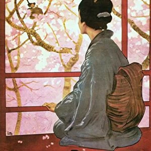 Giacomo Puccini (1858 -1924) Italian composer of operas. Poster for Madama Butterfly