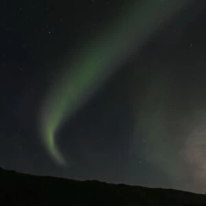 A glimpse of Northern Lights on a winter night in Iceland 7