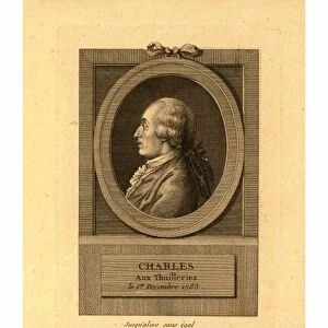 Head-and-shoulders Profile Portrait Of French Balloonist J. a. c. Charles