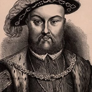 Henry VIII (1491-1547) king of England from 1509. Second monarch of the Tudor dynasty