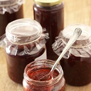 Home-made jams in jars