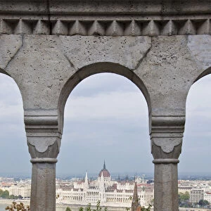 Hungary, Budapest, view from fishermens bastion