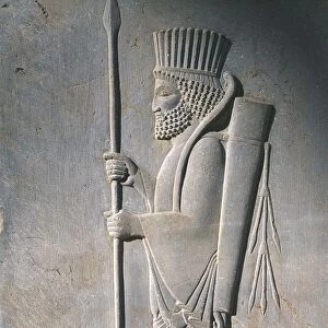 Iran, Persepolis, Reception Hall Apadana, relief of Persian guard