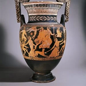 Italy, Apulia, Ruvo di Puglia, Krater (vase used to mix wine and water) painted by the Promonos Painter
