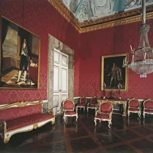 Italy, Campania Region, Caserta, La reggia, Royal Palace, Joachim Murats Apartments, Red Hall