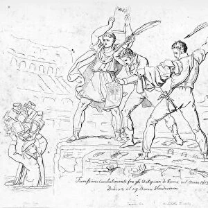 Italy, Rome, Fierce fighting between antique dealers in 1813