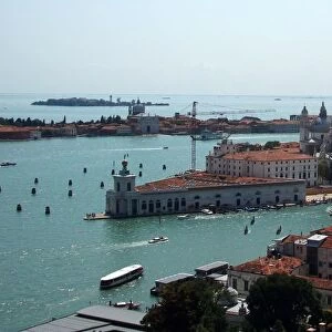 Italy, Venice, Aerial view of Grand canal