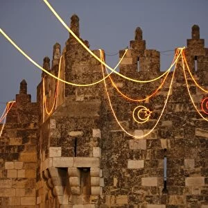Jerusalem old city wall during ramadan
