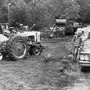 Kennedy Visits Iowa Farmer