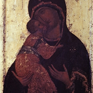 Our lady of vladimir icon by andrei rublyov, 1408