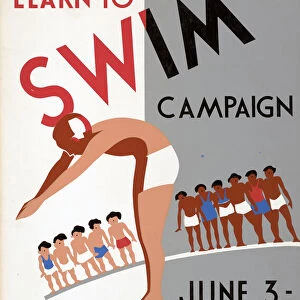Learn to swim campaign Classes for all ages forming in all pools ca. 1940