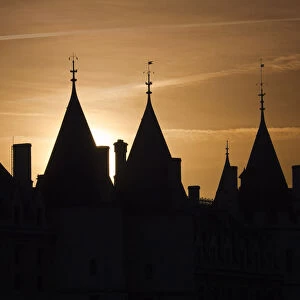 Luminescent sunset over the rooftops of Paris