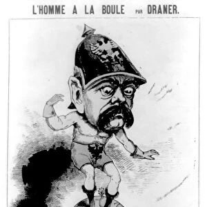 The Man on the Ball : Cartoon of Otto von Bismarck (1815-1898) Prussian statesman