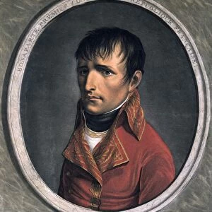 Napoleon Bonaparte (1769-1821) as First Consul. Aquatint