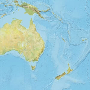 Oceania, Relief Map