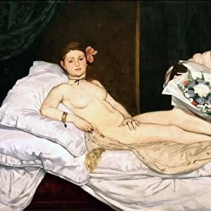 Olympia (1863), a nude whose pose was based on Titians Venus of Urbino (1538)