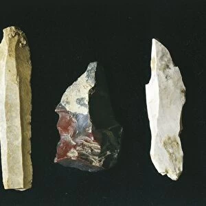 Paleolithic flint tools, scrapers