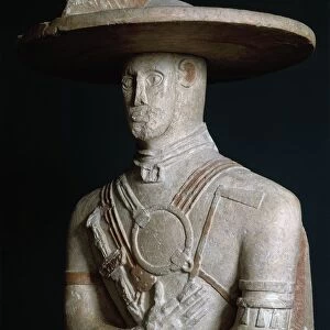 Piceni, Italic civilizations, Warrior Capestrano, limestone sculpture from necropolis of Aufinum