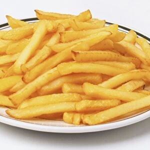 Plate of chips, close up