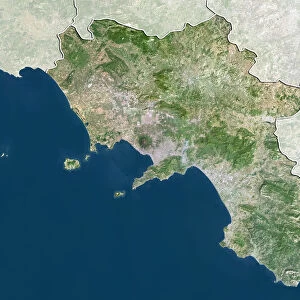 Region of Campania, Italy, True Colour Satellite Image