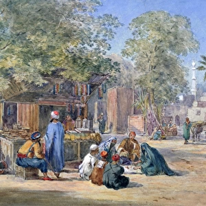 Scene in Egypt Town, c1869. Watercolour and pencil. Henry Pilleau (1813-1899) English artist