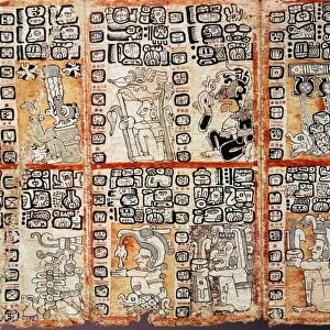 Section from the Mayan Troano Codex. Maya peoples of Central and South America