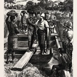 Signs Of Peace Zulu Women Crossing A Temporary Bridge Built By The Royal Engineers