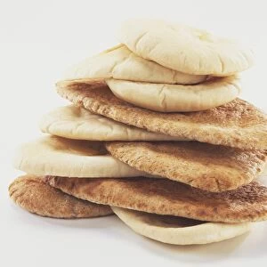 Stacked pitta breads