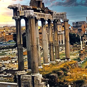 Temple of Saturn, Rome, Italy, 1958