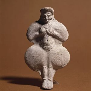 Terracotta statuette of a steatopygic female deity, from Susa, Iraq
