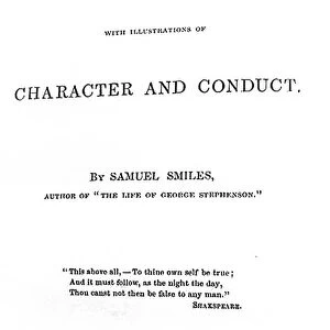 Title page of Self Help by Samuel Smiles (23 December 1812 - 16 April 1904), a Scottish author