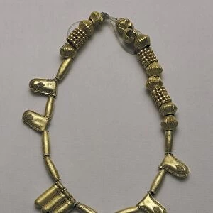 Tunisia, Carthage, Gold necklace with pendants of various shapes, found in Carthage (Tunisia)