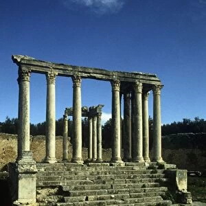 Tunisia, Dougga, ruins of Roman temple
