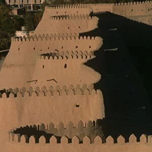 Uzbekistan, Khiva, fortified walls of Itchan Kala