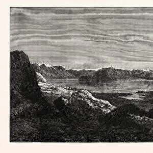 View of the Salt Lake of Tsomoriri, Western Tibet