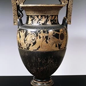 Volute krater with banqueting scene and divinities of greek Pantheon