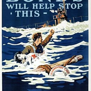 WWII poster Victory Bonds Will Help Stop This