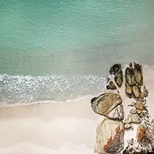 Aerial view of the Bay Of Fires