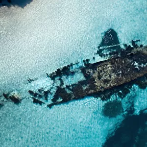 Aerial View of Coogee Omeo Shipwreck, Western Australia - Drone 4K