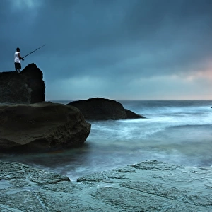 Fisherman at Forresters beach